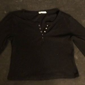 Black long sleep top